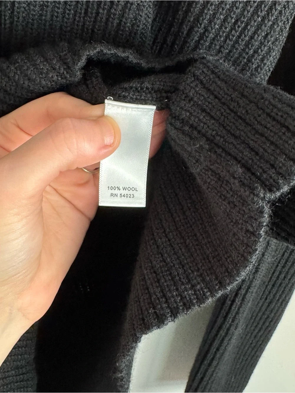 Banana Republic 100% Wool Black Fisherman’s Knit Quarter Zip Sweater Size Large